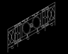 别墅铁艺护栏CAD图